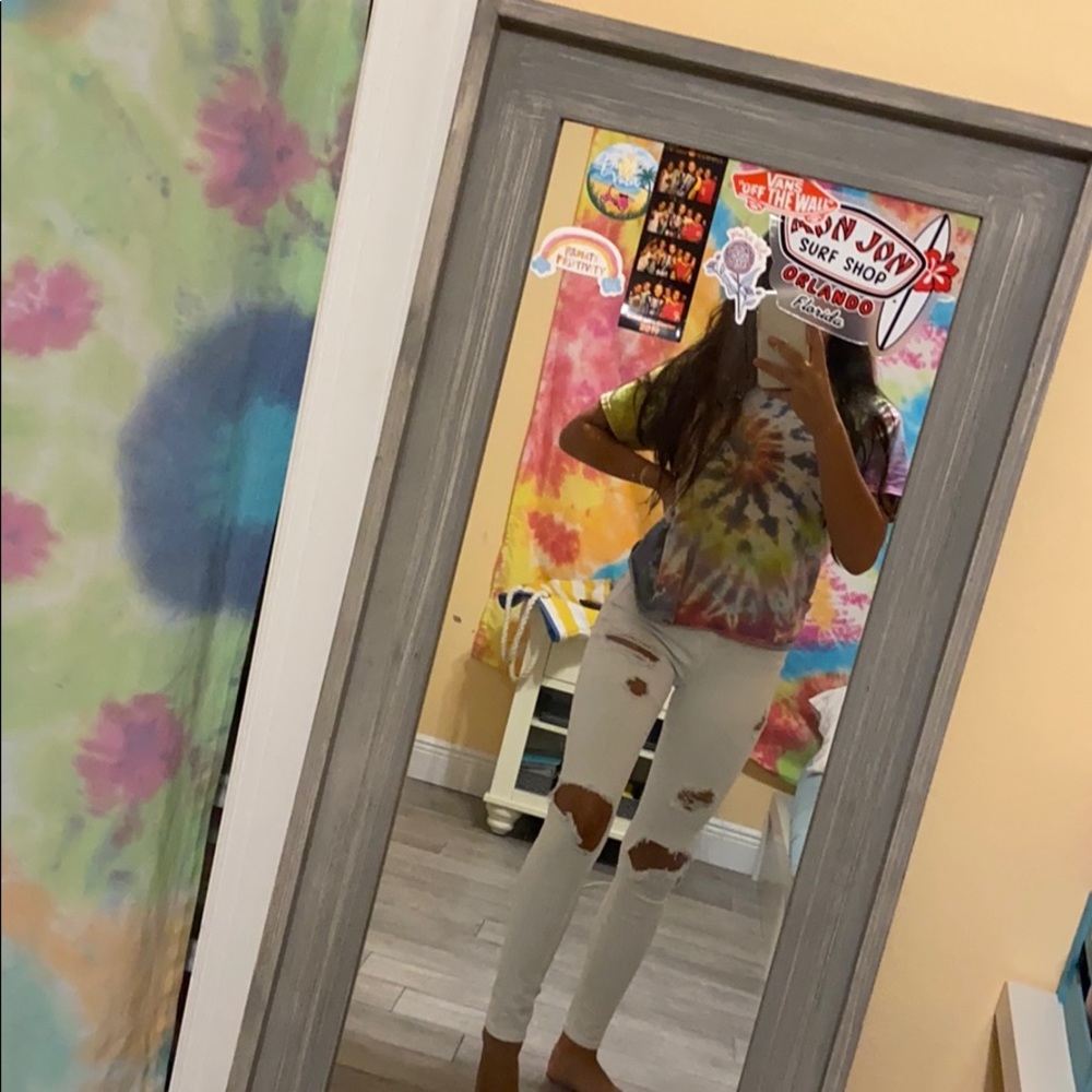 Hollister White distressed jeans
